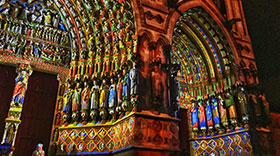 Stained glass in a cathedral