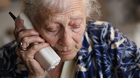 Older woman with phone