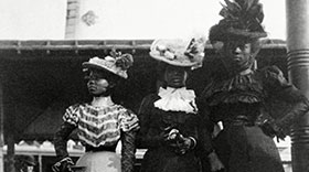 Black and white image of African American women at the State Fair